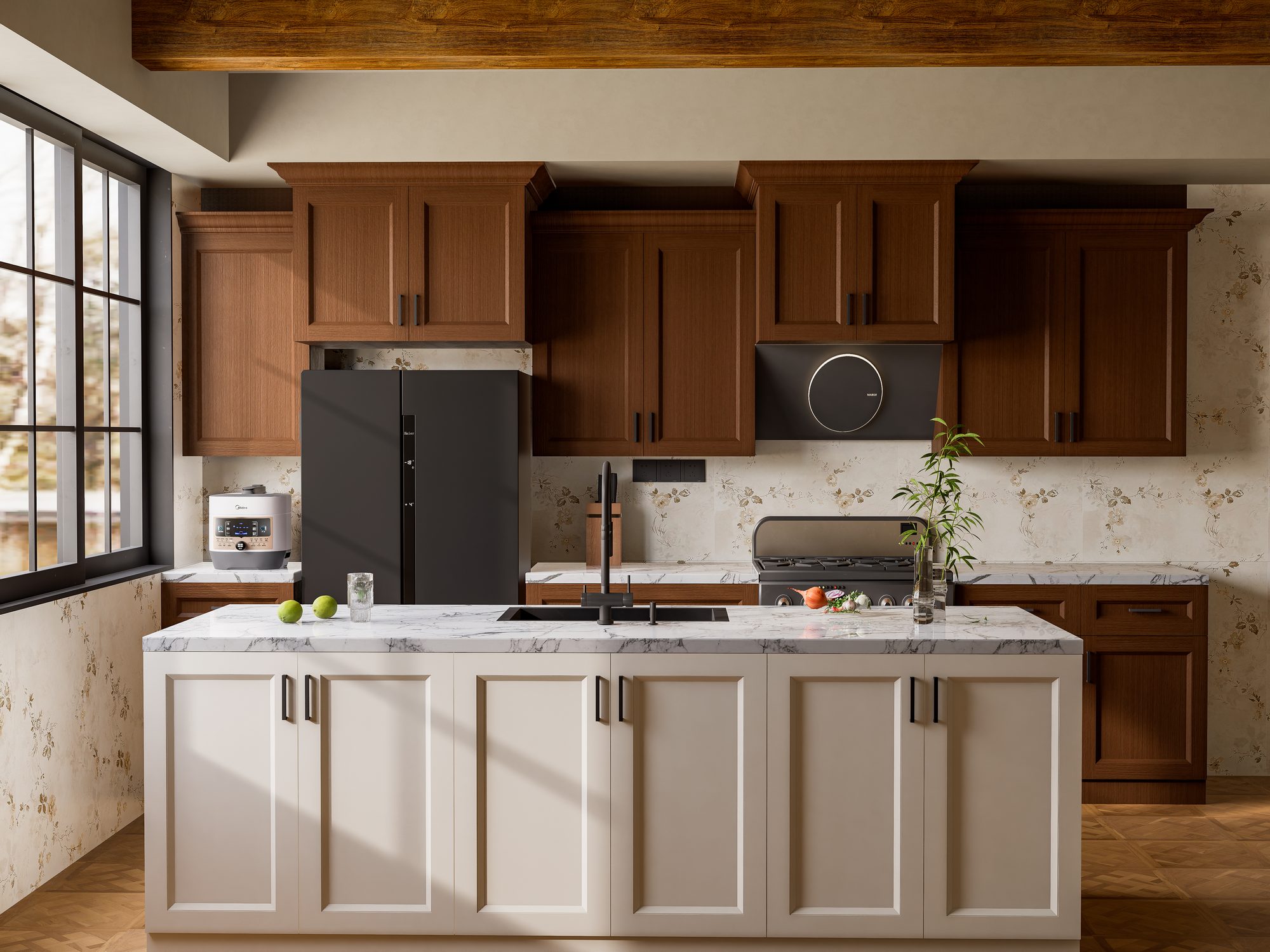 Completed L&C Cabinetry kitchen for a professional project
